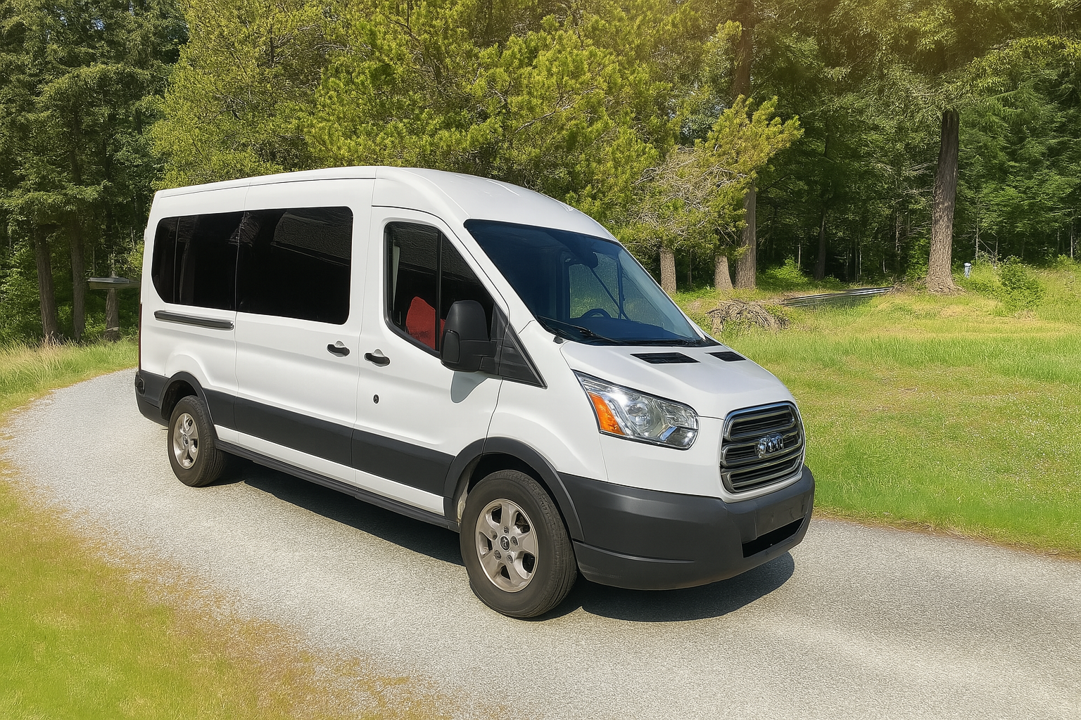 Ford Transit passenger van rental for groups on Orcas Island